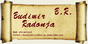 Budimir Radonja vizit kartica